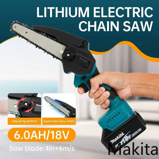 MAKITA Japan Makita electric chainsaw UC100 rechargeable branch pruning 4 inch wood workshop DIY with 12V lithium electric loggi