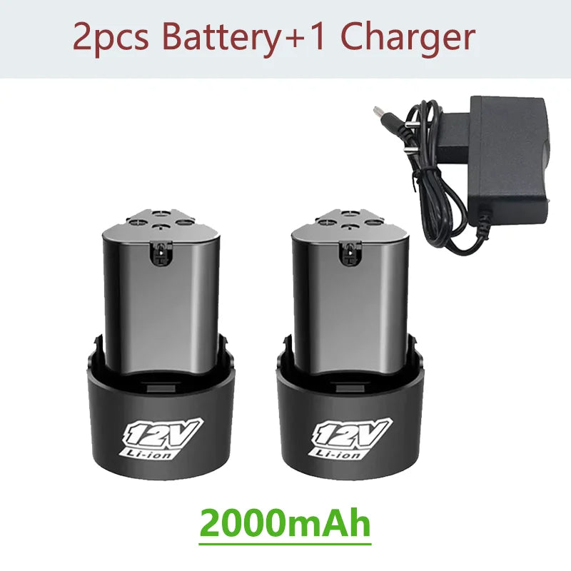NEW Universal 12V High Capacity Rechargeable Lithium-Ion Battery for Electric Screwdriver Electric Drill Mini Angle Grinder Tool