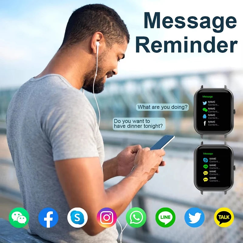 BOXUXING 1.83'' AMOLED Smartwatch