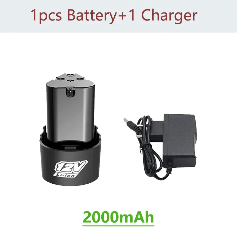 NEW Universal 12V High Capacity Rechargeable Lithium-Ion Battery for Electric Screwdriver Electric Drill Mini Angle Grinder Tool